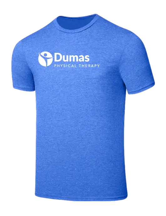 Seriously Soft Heathered Royal T-Shirt w/Dumas Logo