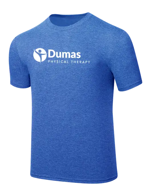 Simply Soft Royal Frost 4.5oz  Poly/Combed Ring Spun Cotton T-Shirt w/Dumas Logo
