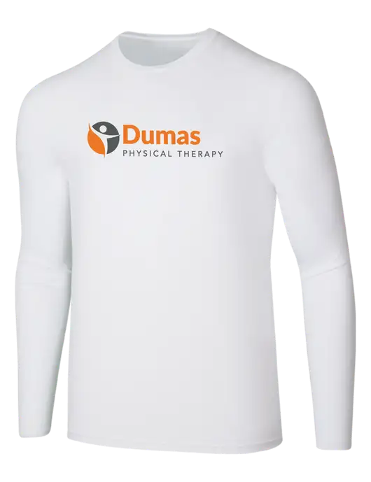 Seriously Soft White Long Sleeve T-Shirt w/Dumas Logo