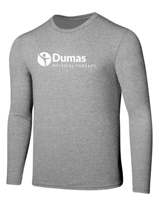 Seriously Soft Light Heathered Grey Long Sleeve T-Shirt w/Dumas Logo