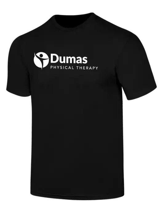Simply Soft Black 4.5oz  Poly/Combed Ring Spun Cotton T-Shirt w/Dumas Logo