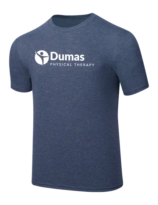 Simply Soft Navy Frost 4.5oz  Poly/Combed Ring Spun Cotton T-Shirt w/Dumas Logo