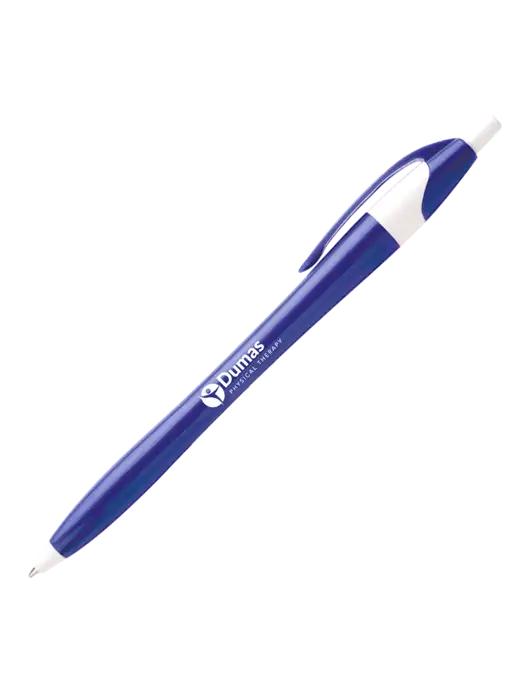 Novella Royal/White Executive Pen - Blue Ink w/Dumas Logo