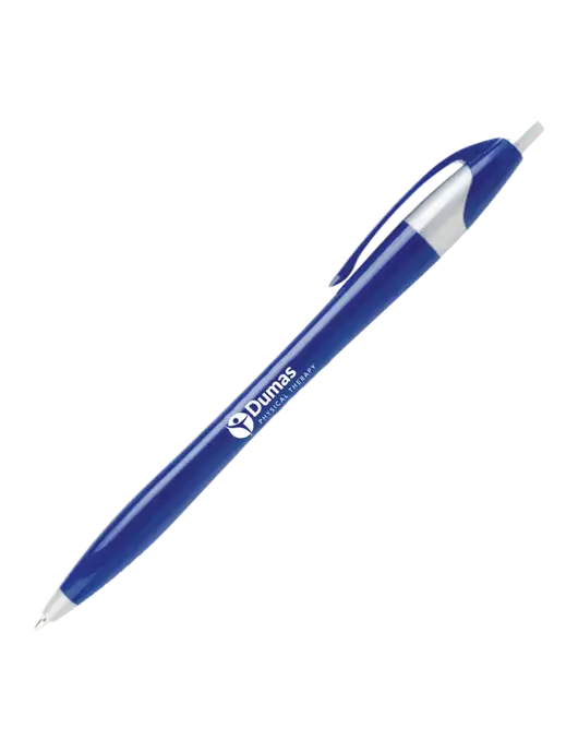 Novella Navy/Silver Corporate Pen- Blue Ink w/Dumas Logo