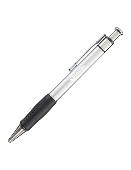 Malta Silver Pen - Black Ink w/Dumas Logo
