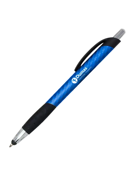 Sunray Blue Stylus Pen - Black Ink w/Dumas Logo