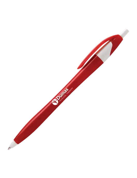 Novella Red/White Executive Pen - Blue Ink w/Dumas Logo