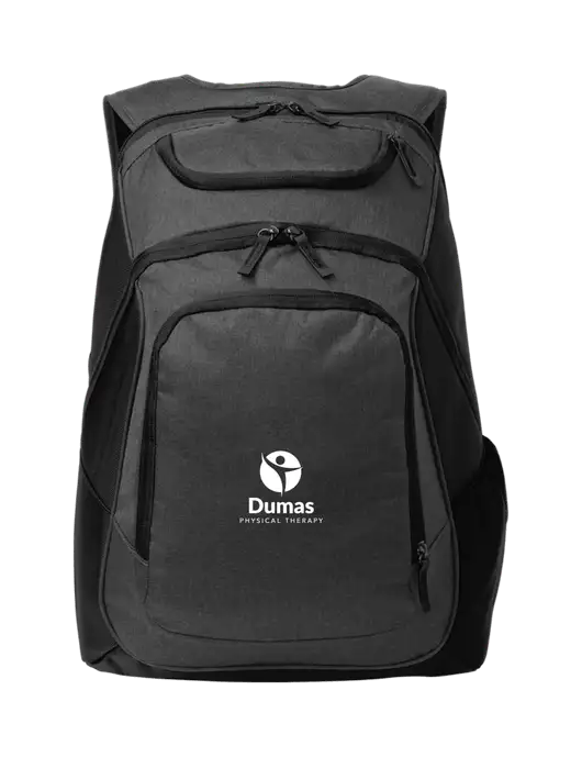Executive Graphite Heather/Black Laptop Backpack w/Dumas Logo