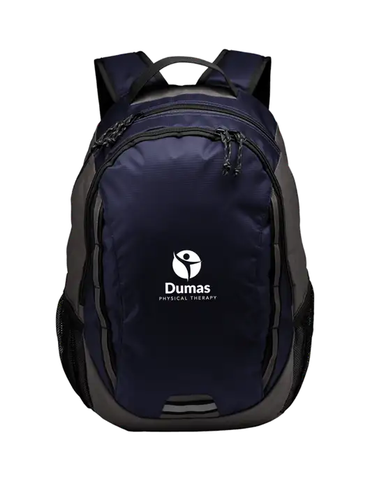 Ridge Deep Navy/Dark Charcoal Laptop Backpack w/Dumas Logo