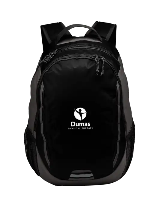 Ridge Black/Dark Charcoal Laptop Backpack w/Dumas Logo