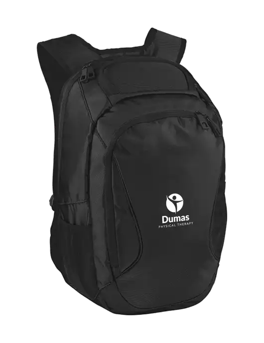 Stealth Black Laptop Backpack w/Dumas Logo