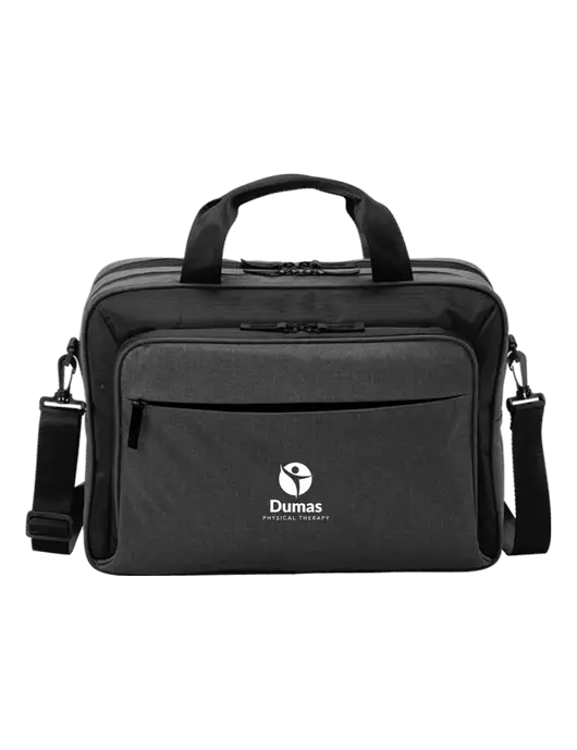 Travel Exec Graphite Heather/Black Laptop Briefcase w/Dumas Logo
