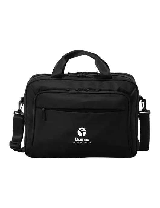 Travel Exec Black Laptop Briefcase w/Dumas Logo