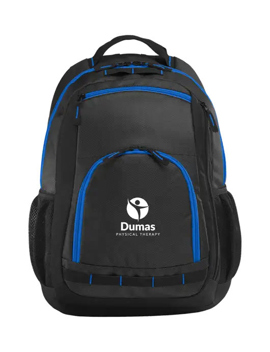 Xtreme Black/Dark Grey/Royal Blue Backpack w/Dumas Logo