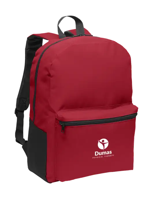 Casual Red Lightweight Laptop Backpack w/Dumas Logo