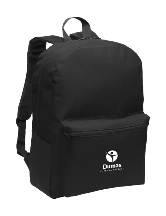 Casual Black Lightweight Laptop Backpack w/Dumas Logo