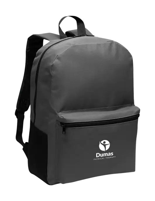 Casual Dark Charcoal Lightweight Laptop Backpack w/Dumas Logo