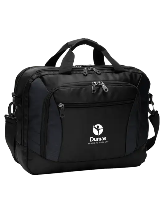 Commuter Black Laptop Briefcase w/Dumas Logo