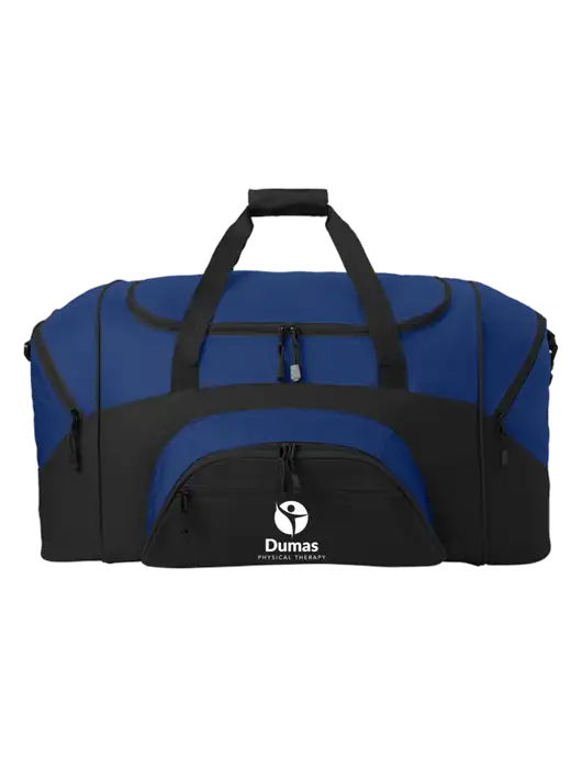 Standard Colorblock Royal/Black Sport Duffel w/Dumas Logo