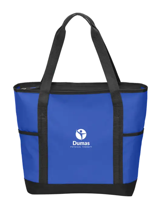 On the Go Royal/Black Tote w/Dumas Logo