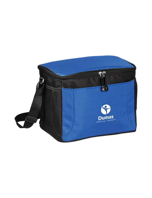 12 Can Twilight Blue/Black Cube Cooler  w/Dumas Logo