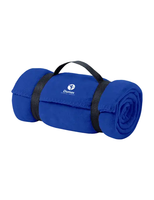 Casual Royal Fleece Blanket With Strap  w/Dumas Logo