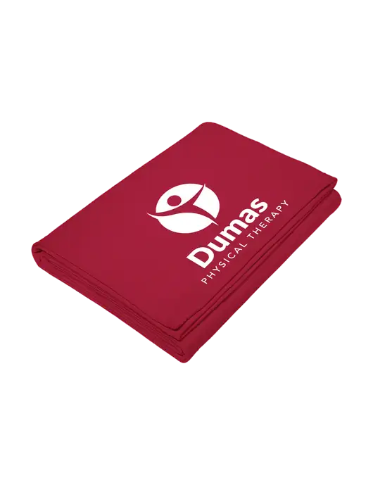 Core Red Fleece Sweatshirt Blanket w/Dumas Logo