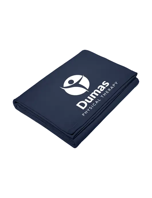 Core Navy Fleece Sweatshirt Blanket w/Dumas Logo