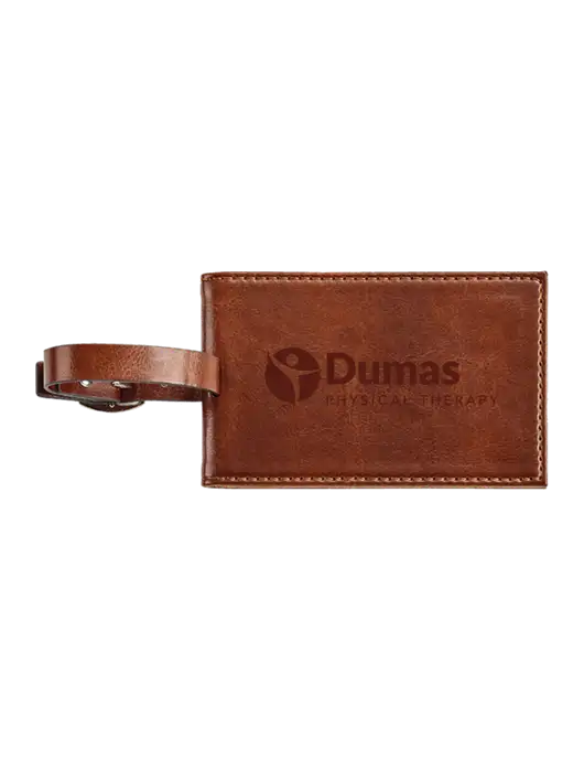 Fabrizio Brown Executive Luggage Tag w/Dumas Logo