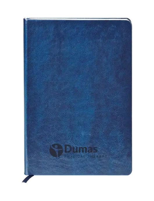 Fabrizio Blue Hard Cover 5.75 x 8.3 Journal w/Dumas Logo
