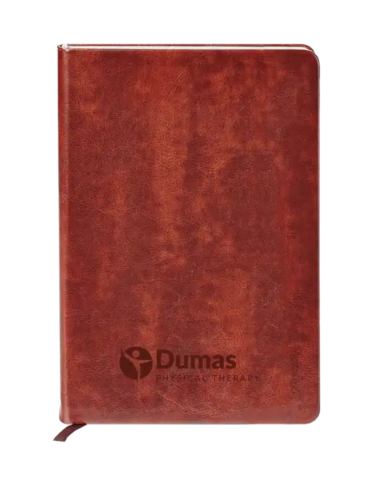 Fabrizio Brown Hard Cover 5.75 x 8.3 Journal w/Dumas Logo