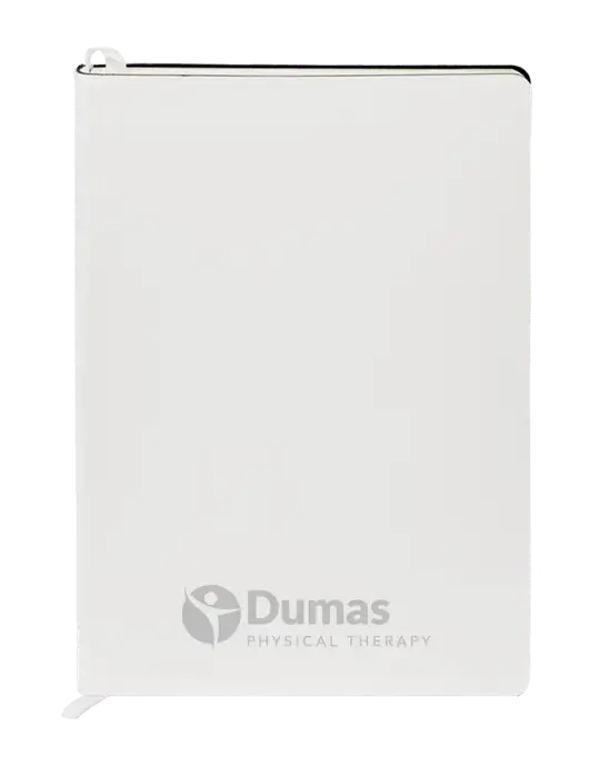 Fabrizio White Soft Cover 5.75 x 8.125 Journal w/Dumas Logo