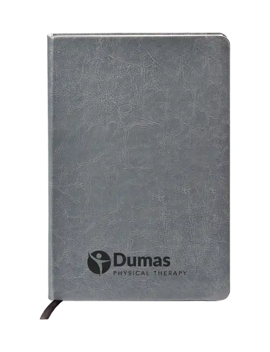 Fabrizio Grey Hard Cover 5.75 x 8.3 Journal w/Dumas Logo