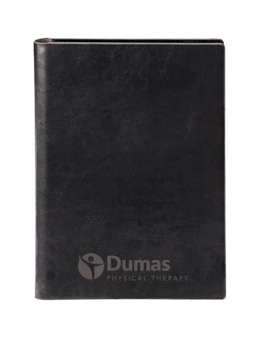 Fabrizio Black 7 x 9.625 Padfolio & Notepad w/Dumas Logo