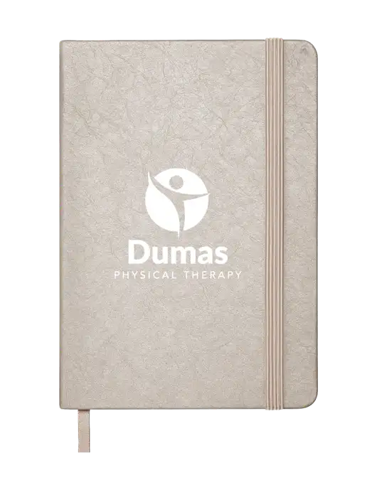 Granite Light Grey Hardcover Journal, 5.62 X  8.37 w/Dumas Logo