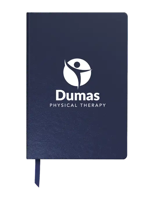 Achieve Navy Hardcover Journal, 5.5 x 8.37 w/Dumas Logo