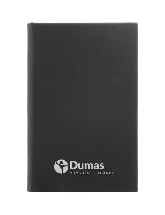Black Leatherette 5.25 x 8.25 Journal w/Dumas Logo