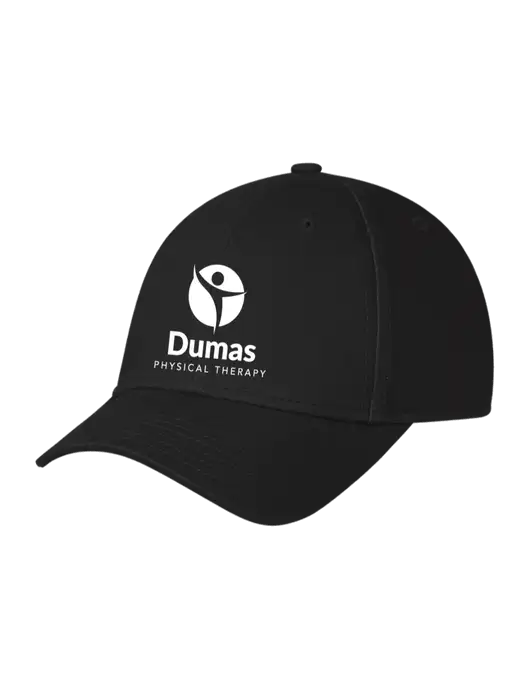 Black Structured Cap Hook & Loop w/Dumas Logo