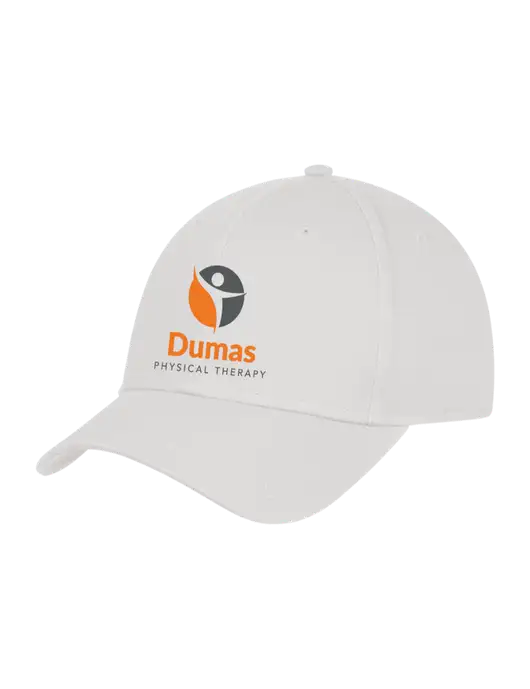 White Structured Cap Hook & Loop w/Dumas Logo