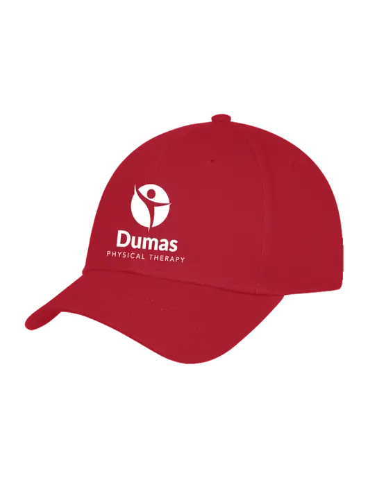 Red Structured Cap Hook & Loop w/Dumas Logo