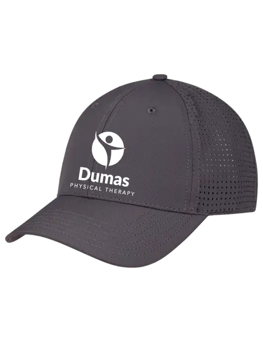 Charcoal Performance Stretchable Cap Hook & Loop w/Dumas Logo