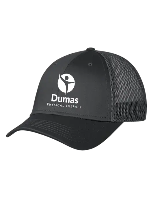 Charcoal Mesh Trucker Cap Snap Back w/Dumas Logo