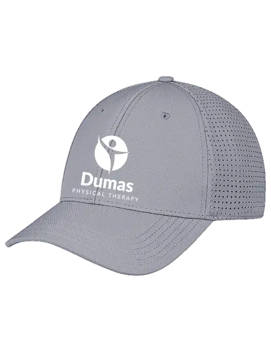 Grey Performance Stretchable Cap Hook & Loop w/Dumas Logo