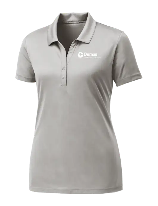 Womens Very Light Grey PosiCharge Competitor Polo w/Dumas Logo