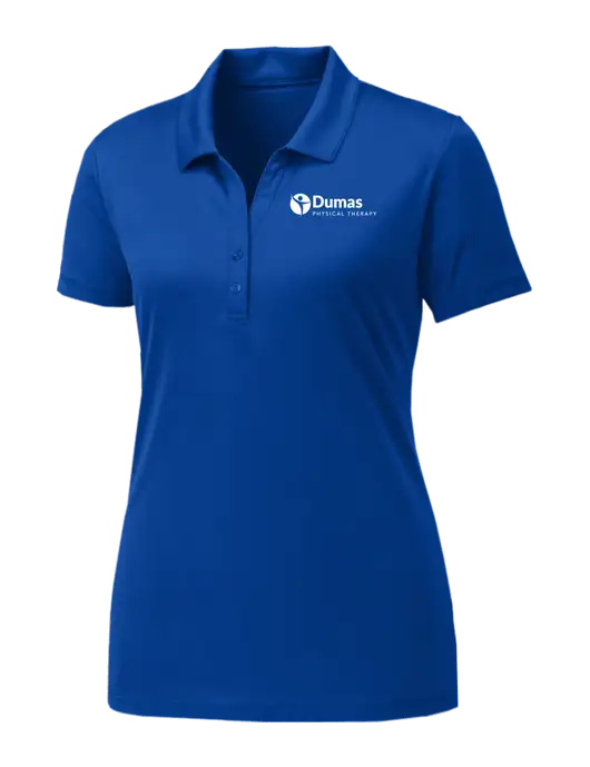 Womens Royal PosiCharge Competitor Polo w/Dumas Logo