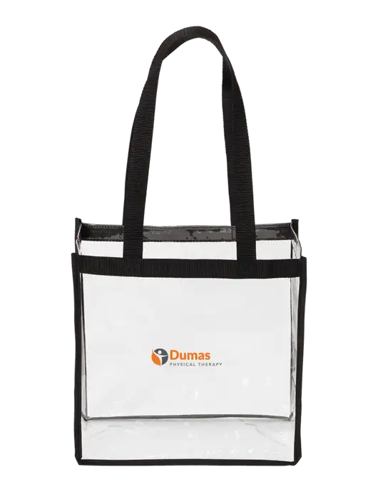 Clear Stadium Tote w/Dumas Logo