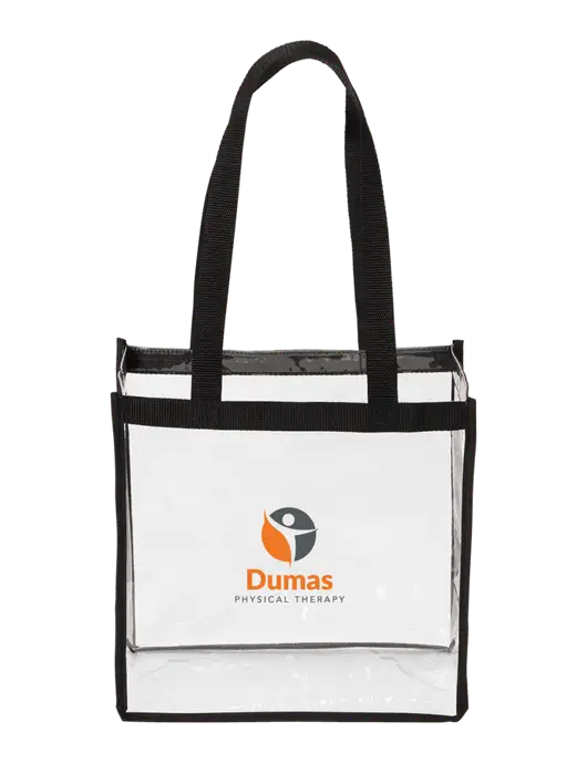 Clear Stadium Tote w/Dumas Logo