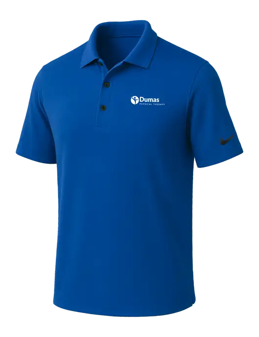 NIKE Dark Royal Dri-Fit Micro Pique Polo w/Dumas Logo