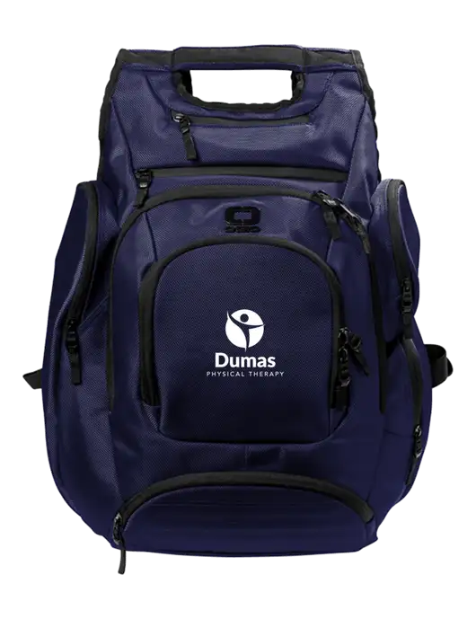 OGIO Navy Metro Ballistic Laptop Backpack w/Dumas Logo