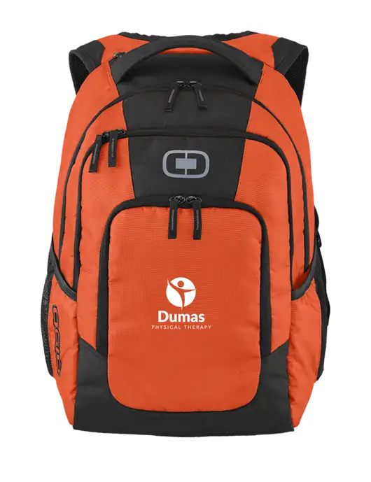 OGIO Orange Logan Laptop Backpack
 w/Dumas Logo